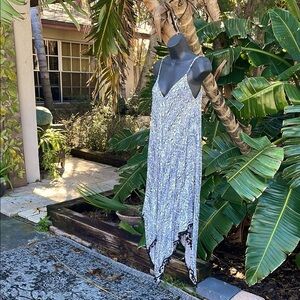 Goa snake print asymmetric swim cover-up